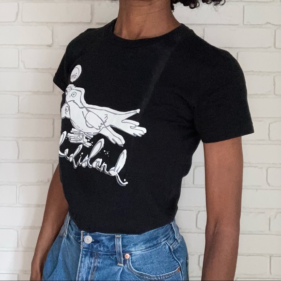 American Apparel Sled Island Black T-Shirt Tee - Picture 2 of 9